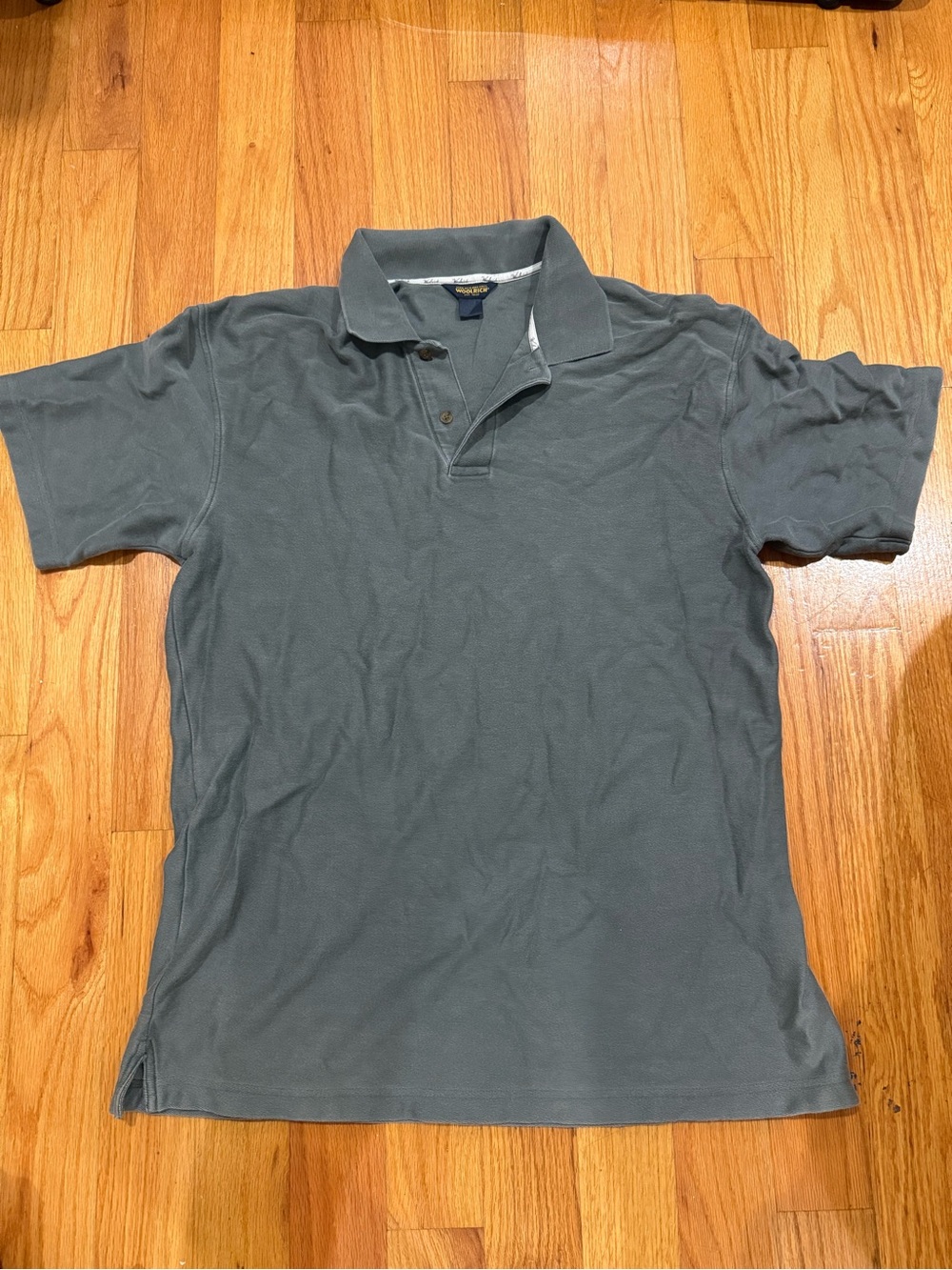 Vintage Woolrich Olive Sage Green Polo Shirt